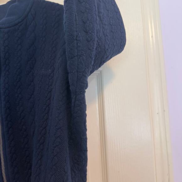 Barbour Kelsey Overlayer Bomber Jacket Size 8 Navy Blue British Preppy Classic - Picture 14 of 14